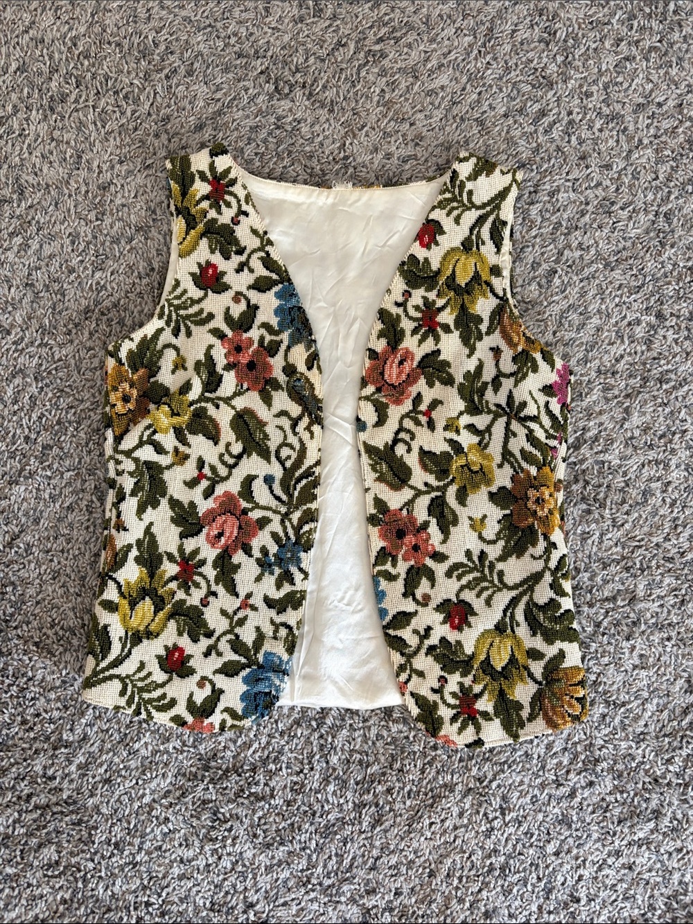 Vintage tapestry vest